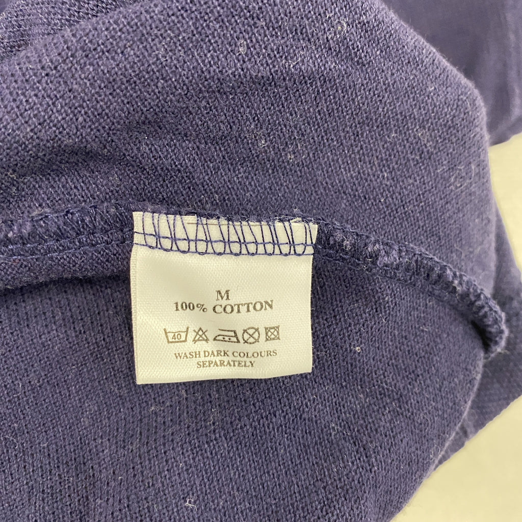 Manchester United　半袖Tシャツ　刺ロゴ　紺　ネイビー　Mサイズ　古着