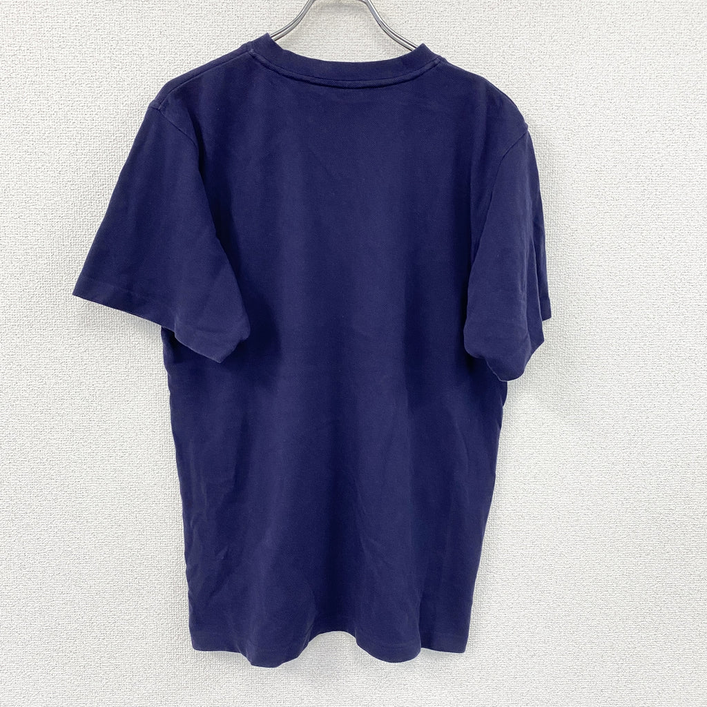 Manchester United　半袖Tシャツ　刺ロゴ　紺　ネイビー　Mサイズ　古着