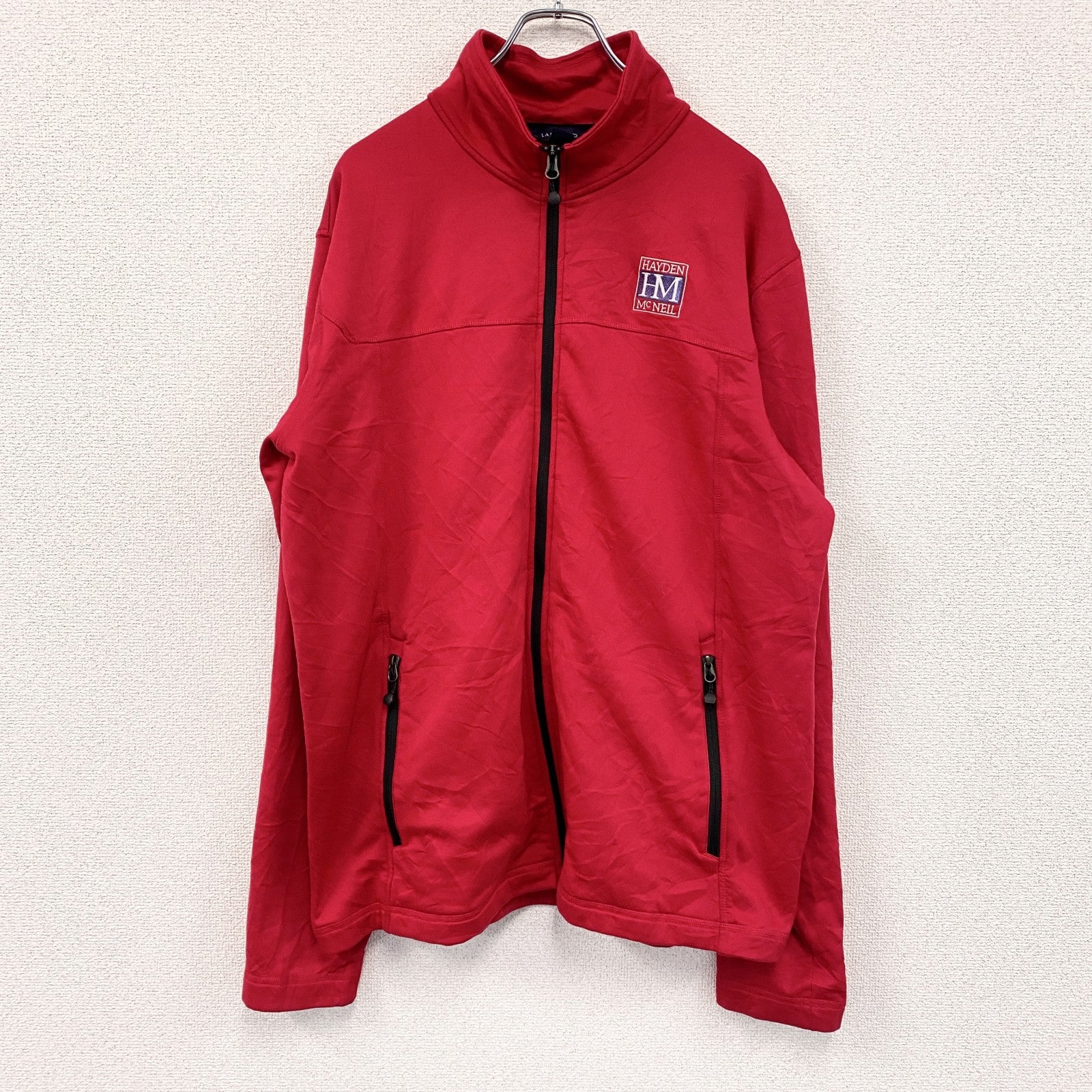 LANDS’END　ランズエンド　トラックジャケット/ジャージ　裏起毛　赤　レッド　XLサイズ　古着
