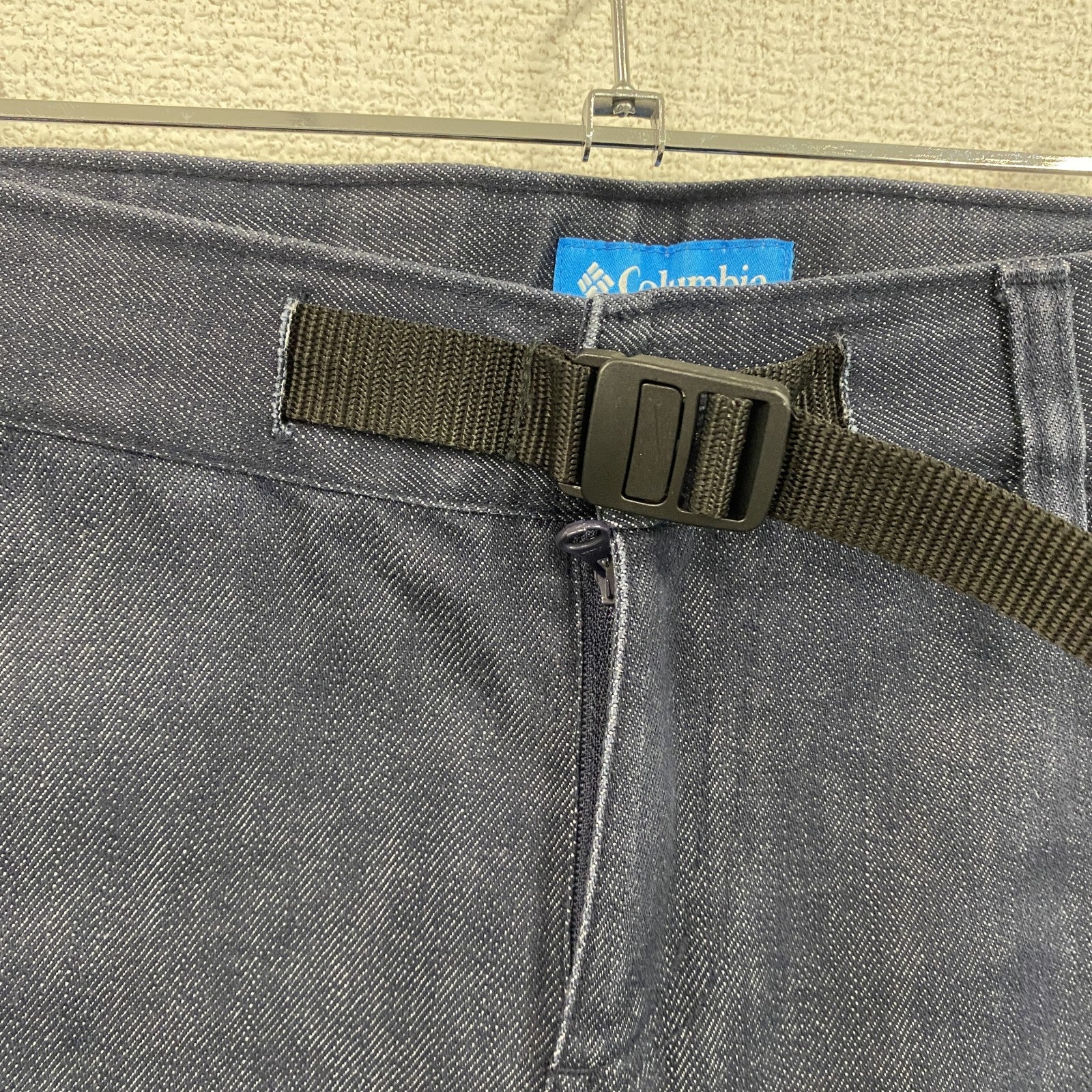 Columbia　コロンビア　ホワイトストーンポイントパンツ　刺繍ロゴ　ジップフライ　インディゴ　Sサイズ　古着