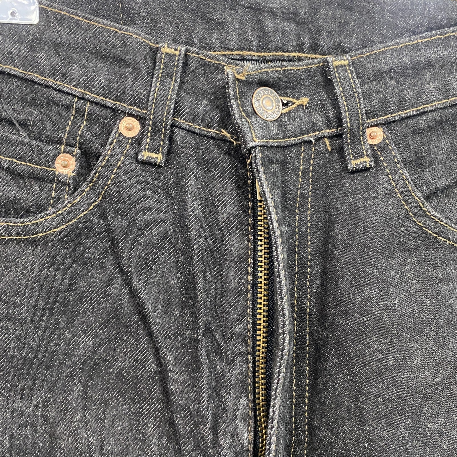 Levi’s　リーバイス　515　ブラックデニムパンツ/ジーンズ　ジップフライ　黒　ブラック　W28サイズ　古着