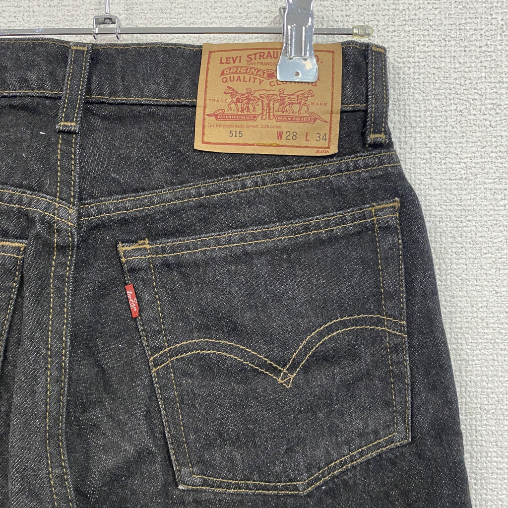 Levi’s　リーバイス　515　ブラックデニムパンツ/ジーンズ　ジップフライ　黒　ブラック　W28サイズ　古着