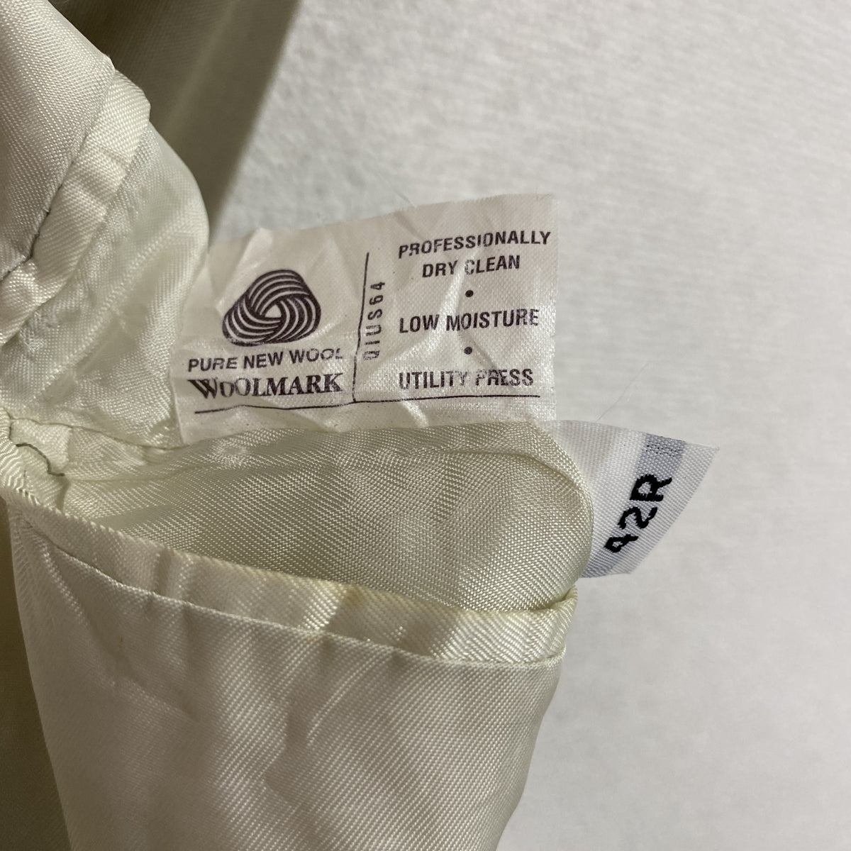 Burberrys　バーバリーズ　テーラードジャケット　Super 100's Wool　ベージュ　42Rサイズ　古着