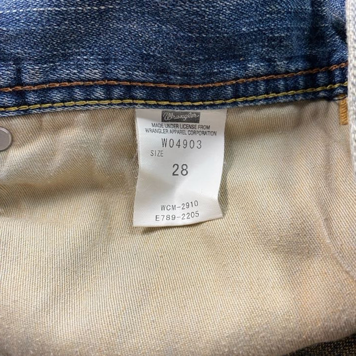 Wrangler　ラングラー　デニムパンツジーンズ　ジップフライ　インディゴ　W28サイズ メンズ コットン 古着