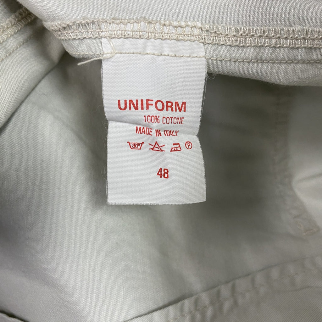 ～80s　UNIFORM 45 MPR　テーラードジャケット　ワークジャケット　ワッペン　ヴィンテージ　ライトグレー　48サイズ　古着