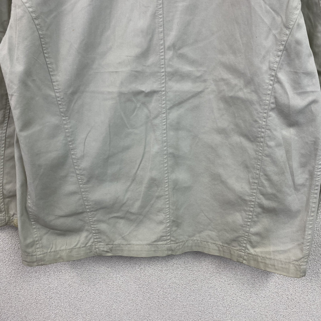 ～80s　UNIFORM 45 MPR　テーラードジャケット　ワークジャケット　ワッペン　ヴィンテージ　ライトグレー　48サイズ　古着