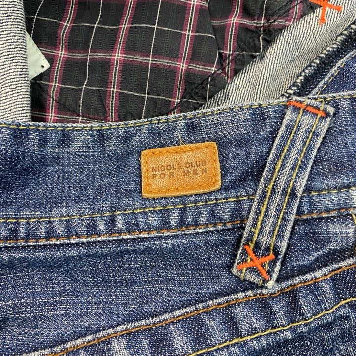 NICOLE CLUB　ニコルクラブ　デニムパンツジーンズ　ジップフライ　インディゴ　W48サイズ　古着