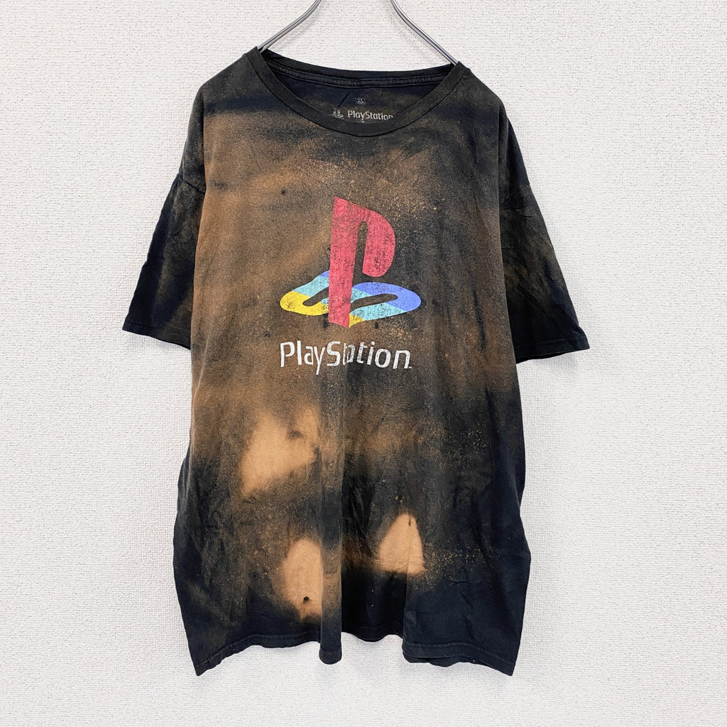 プレイステーション　半袖プリントTシャツ　黒　ブラック　XLサイズ　　古着