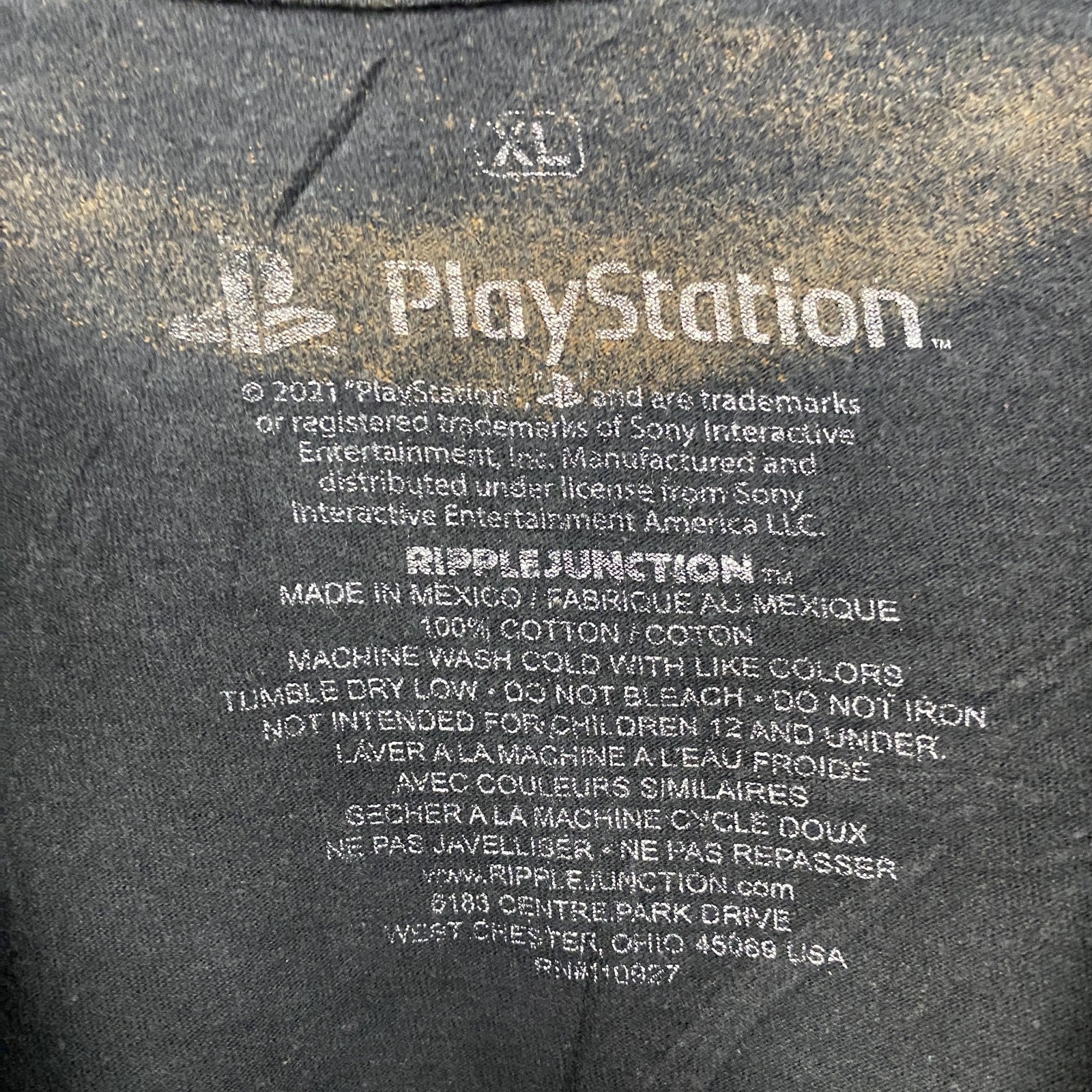 プレイステーション　半袖プリントTシャツ　黒　ブラック　XLサイズ　　古着