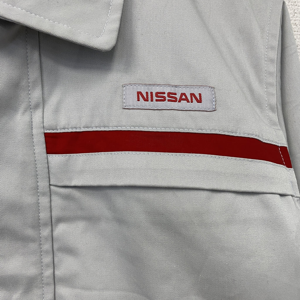 NISSAN　日産　ワークジャケット/作業着　企業ロゴ　灰色　グレー　Mサイズ　古着