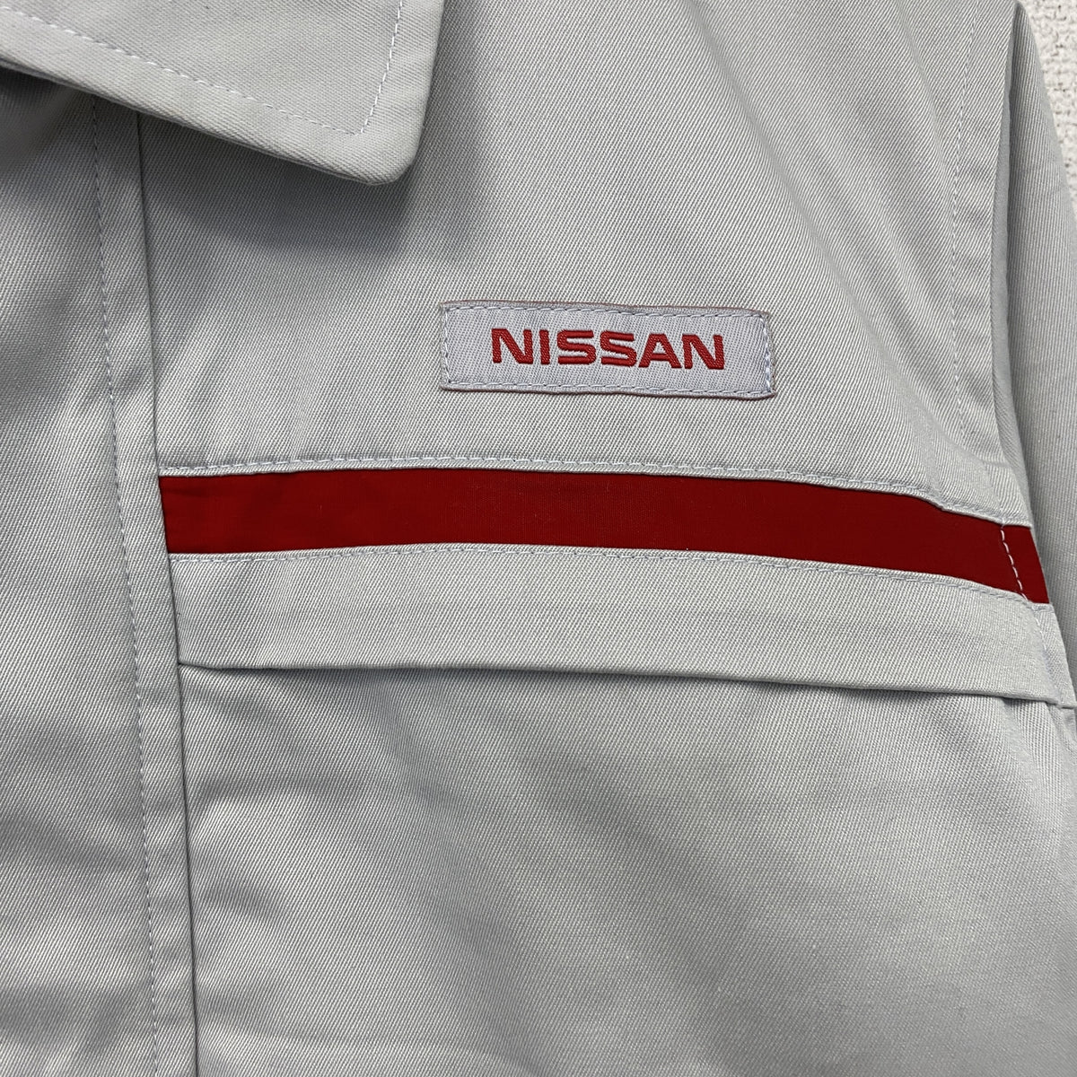 NISSAN　日産　ワークジャケット/作業着　企業ロゴ　灰色　グレー　Mサイズ　古着