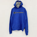 Champion　チャンピオン　スウェットパーカー/フーディー　ワッペン　現行　青　ブルー　Mサイズ　古着