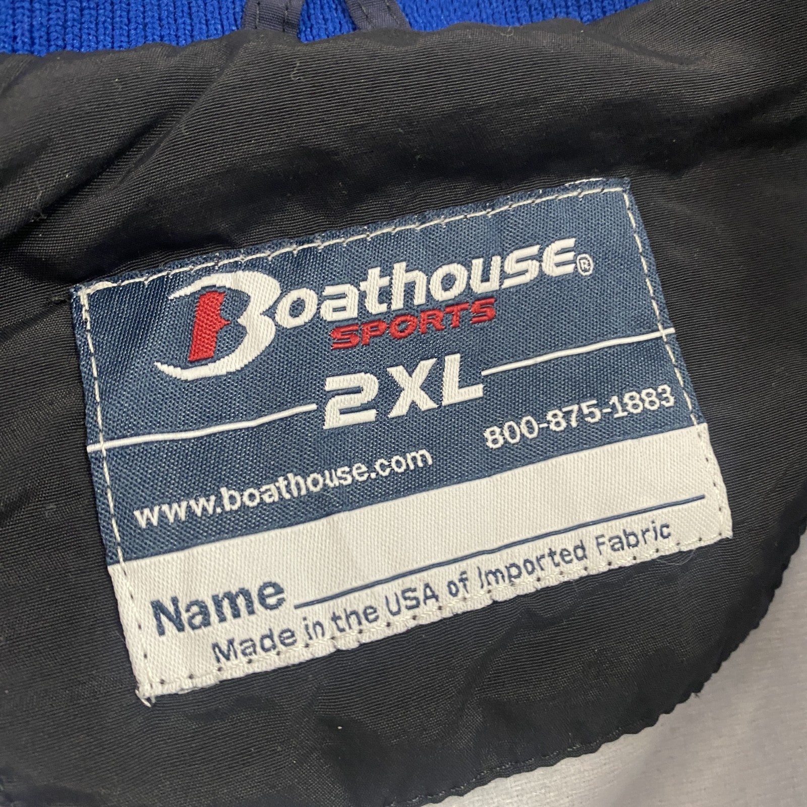 ～90s　BOATHOUSE　ハーフジップナイロンプルオーバージャケット　刺繍ロゴ　ヴィンテージ　黒　ブラック　2XLサイズ　古着