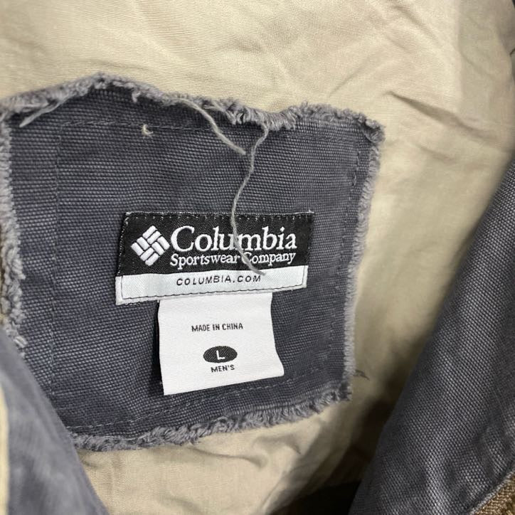 Columbia　コロンビア　フルジップジャケット　ベージュ　Lサイズ メンズ コットン 古着