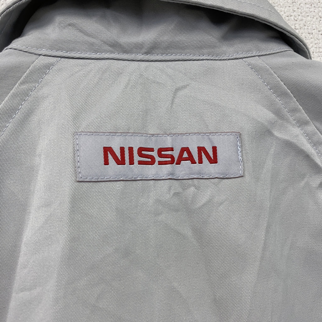 NISSAN　日産　ワークジャケット/作業着　企業ロゴ　灰色　グレー　Mサイズ　古着