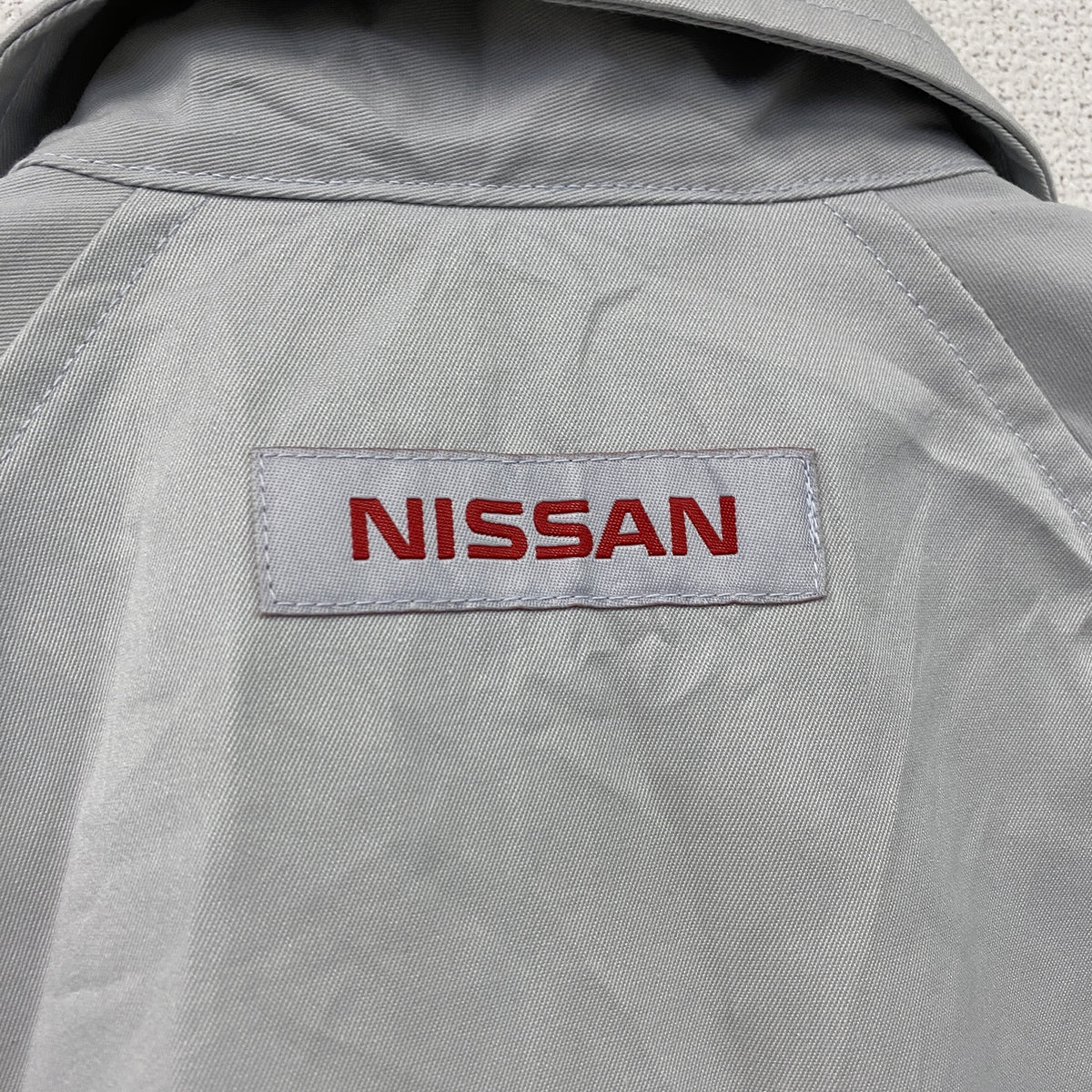 NISSAN　日産　ワークジャケット/作業着　企業ロゴ　灰色　グレー　Mサイズ　古着
