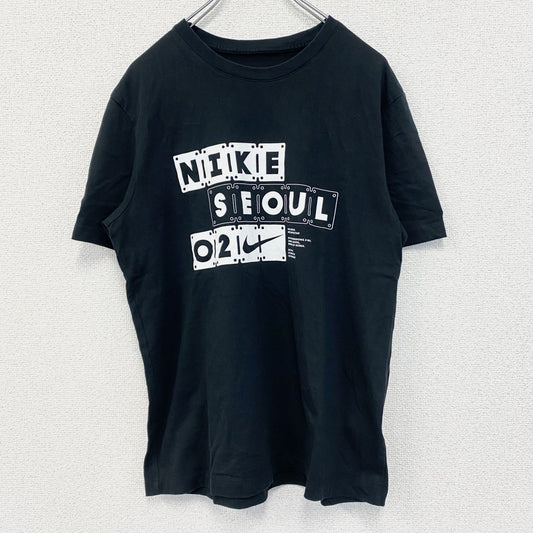 NIKE AIR JORDAN　ナイキエアジョーダン　半袖プリントTシャツ　スウッシュマーク　黒　Lサイズ