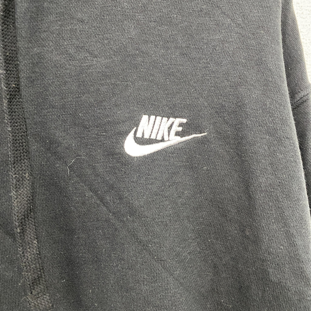 NIKE　ナイキ　スウェットパーカー/フーディー　刺ロゴ　黒　ブラック　XLサイズ トレーナー スウェットトップス フード付き 古着