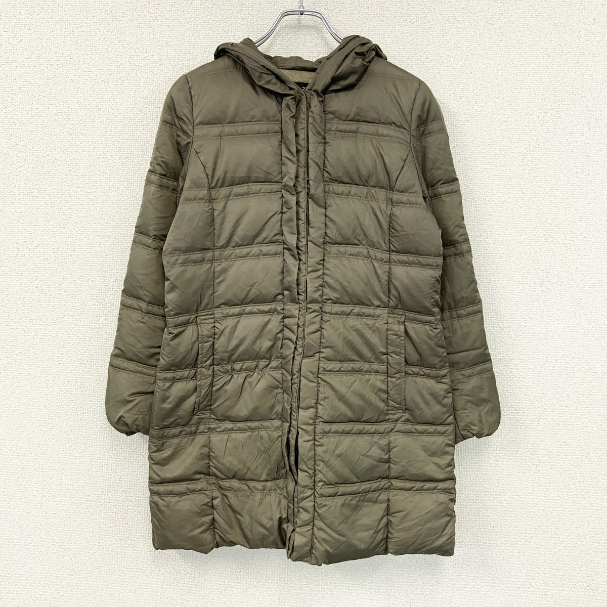 23区　ニジュウサンク　ダウンコート　ダウン90％　灰色　グレー　38サイズ　古着