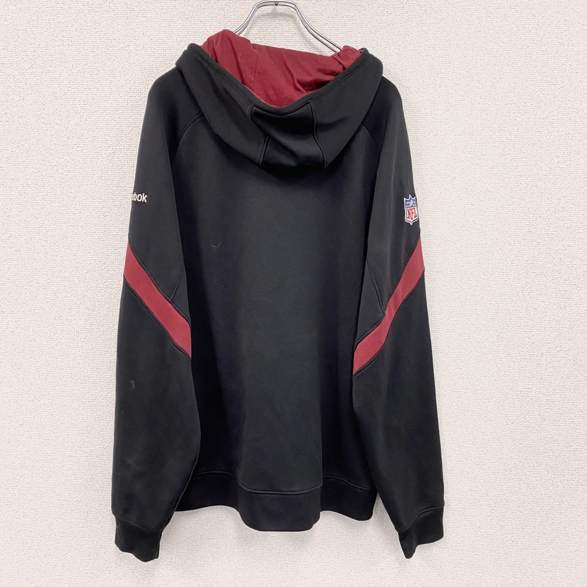 Reebok　リーボック　NFL　レッドスキンズ　スウェットパーカー/フーディー　黒　ブラック　Lサイズ　古着