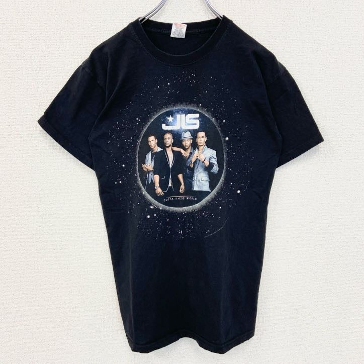 FRUIT OF THE LOOM　半袖ライブプリントTシャツ　JLS ジェイ エル エス　黒　ブラック　Sサイズ　古着