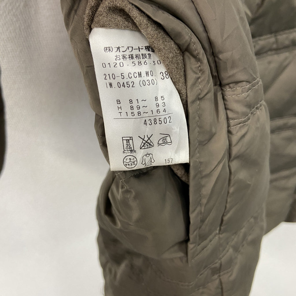 23区　ニジュウサンク　ダウンコート　ダウン90％　灰色　グレー　38サイズ　古着