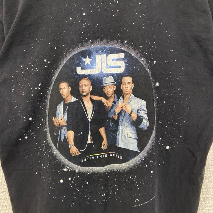 FRUIT OF THE LOOM　半袖ライブプリントTシャツ　JLS ジェイ エル エス　黒　ブラック　Sサイズ　古着