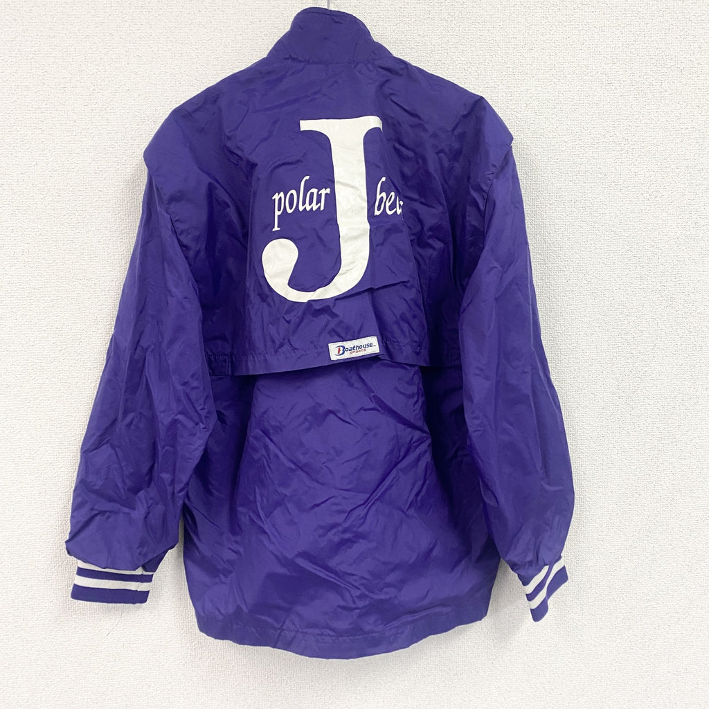 ～90s　BOATHOUSE　フジップナイロンジャケット　ヴィンテージ　紫　パープル　Mサイズ　古着