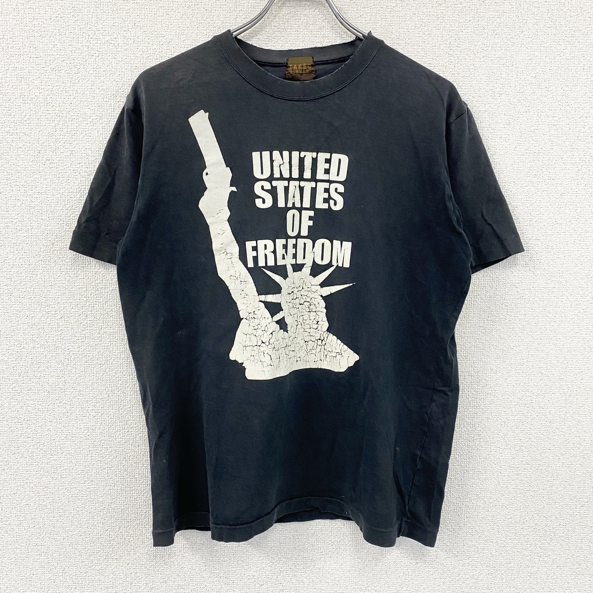 TEKEO KIKUCHI　タケオキクチ　半袖プリントTシャツ　黒　ブラック　3サイズ　古着