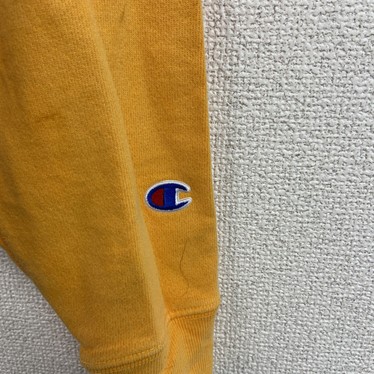 Champion　チャンピオン　スウェット/トレーナー　デカロゴ　橙色　オレンジ　Lサイズ　古着