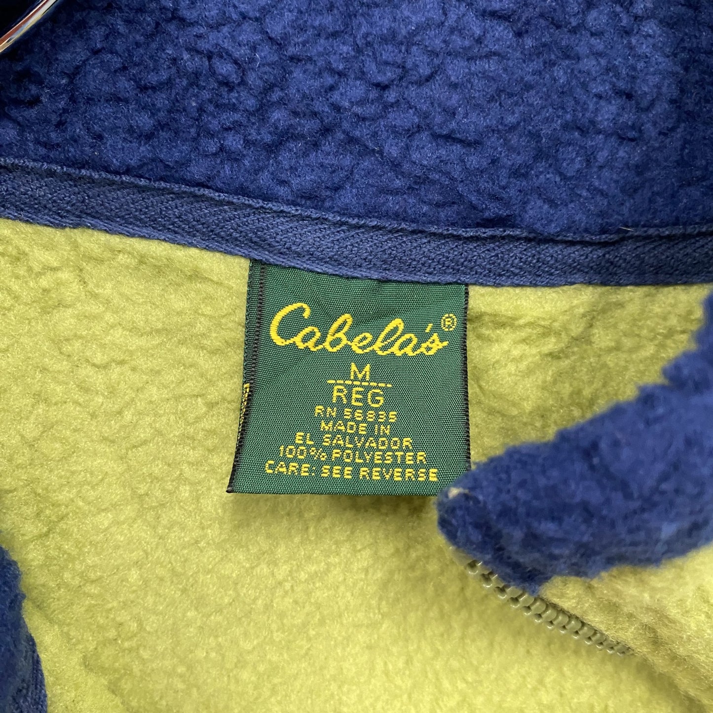 Cabela’ｓ　カベラス　フリースベスト/ボアベスト　黄緑　ライトグリーン　Mサイズ
