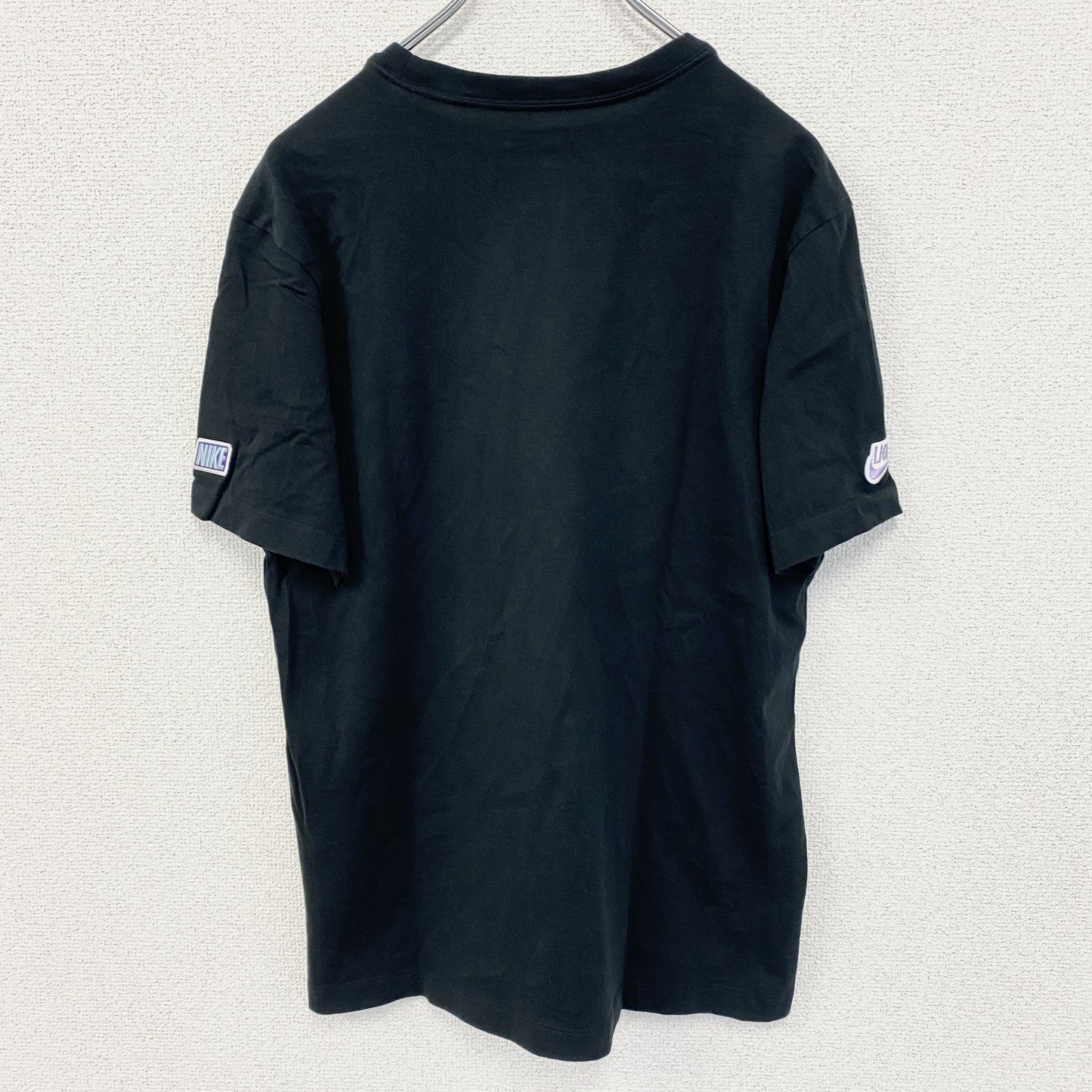 NIKE AIR JORDAN　ナイキエアジョーダン　半袖プリントTシャツ　スウッシュマーク　黒　Lサイズ