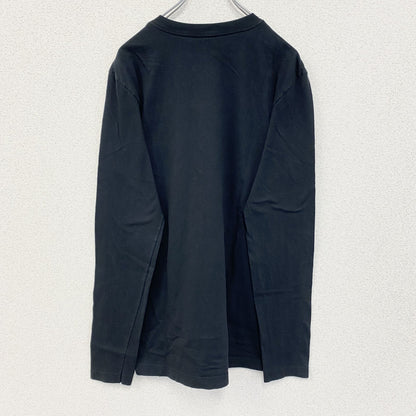 古着 used　NIKE　ナイキ　長袖プリントTシャツ　ロンT　ビッグロゴ　スウッシュマーク　黒　ブラック　クルーネック　Mサイズ