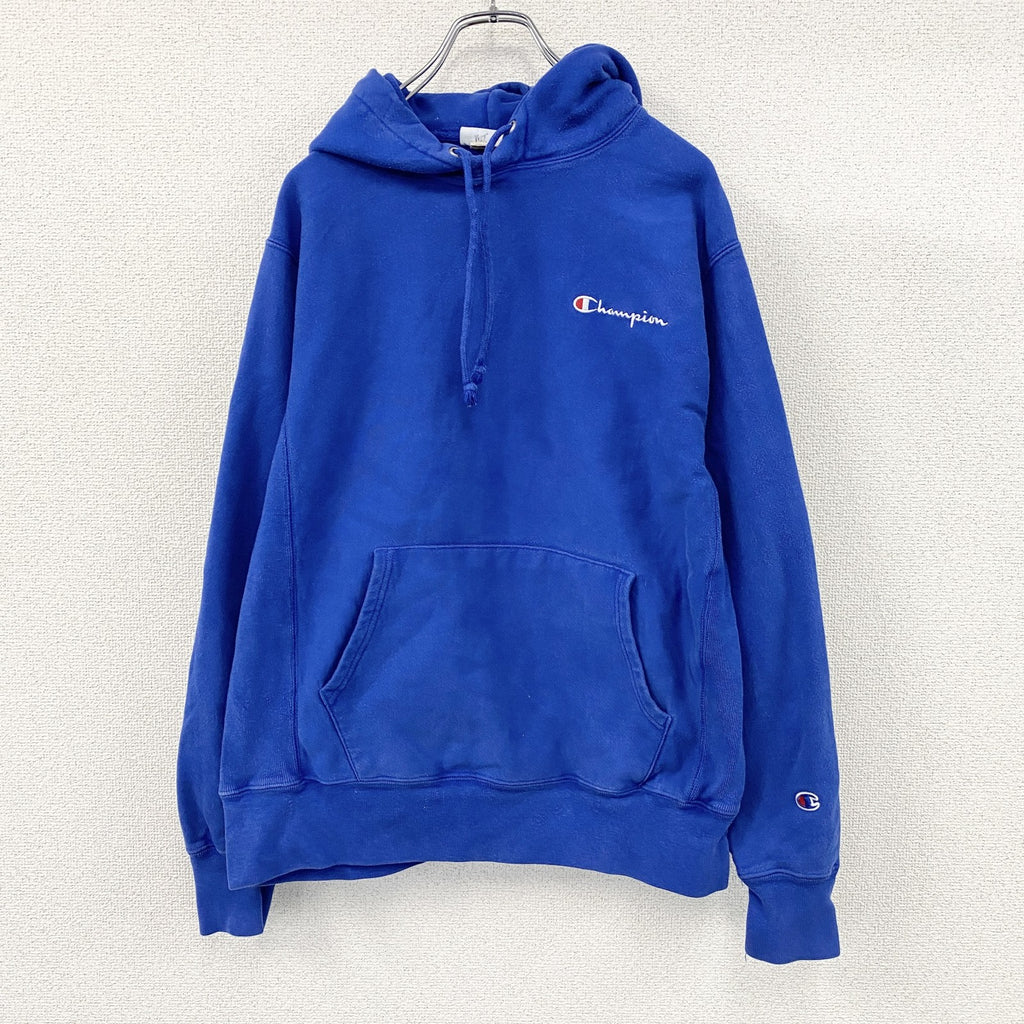 Champion　チャンピオン　リバースウィーブ　スウェットパーカー/フーディー　青　ブルー　Mサイズ　古着