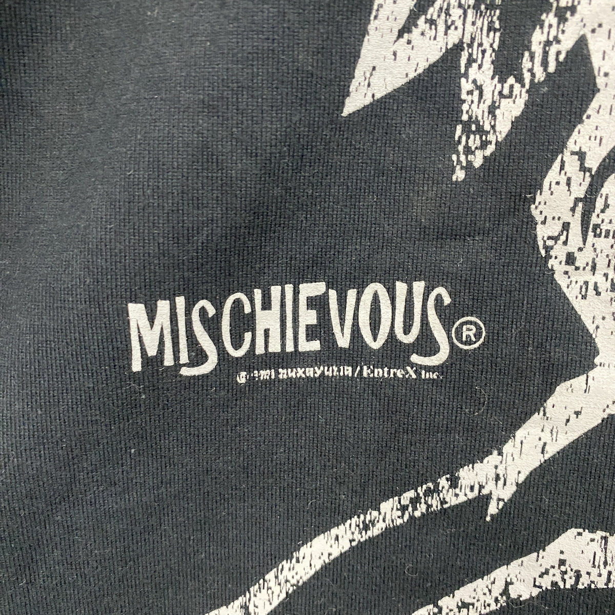 MISCHIEVOUS　ミスチバス　長袖Tシャツ/ロンT　黒　ブラック　Mサイズ　古着