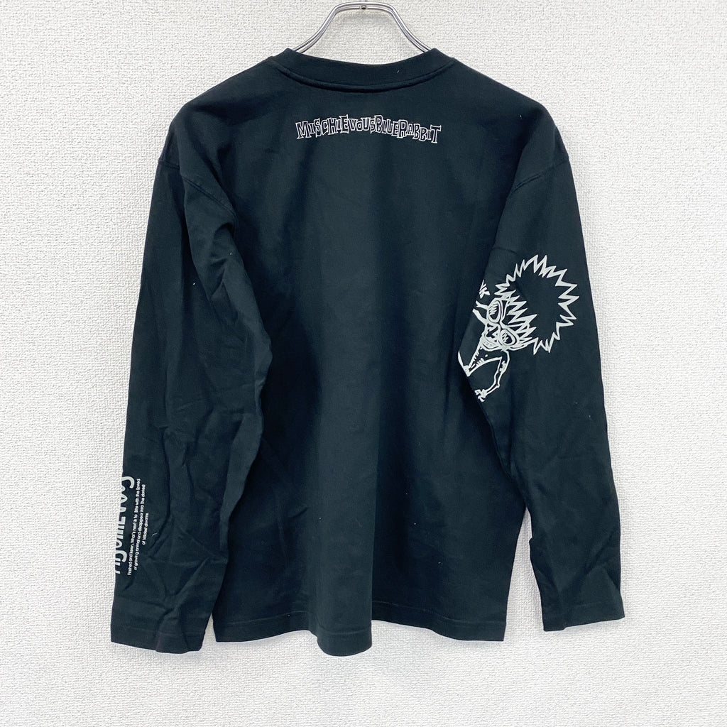 MISCHIEVOUS　ミスチバス　長袖Tシャツ/ロンT　黒　ブラック　Mサイズ　古着