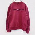 TOMMY JEANS　トミージーンズ　スウェット/トレーナー　デカロゴ　赤　レッド　Sサイズ　古着