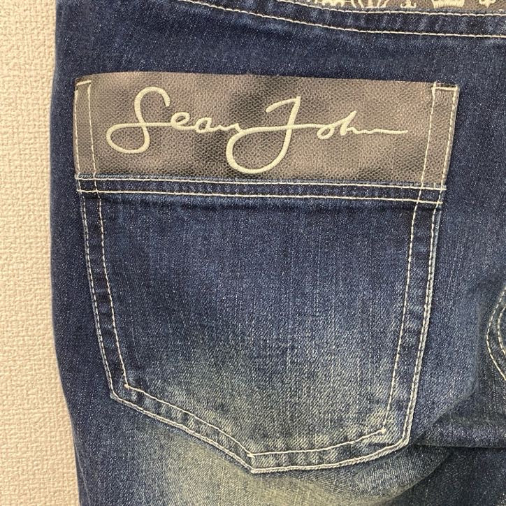 Sean John　ショーンジョン　デニムパンツジーンズ　ジップフライ　インディゴ　W34サイズ　古着