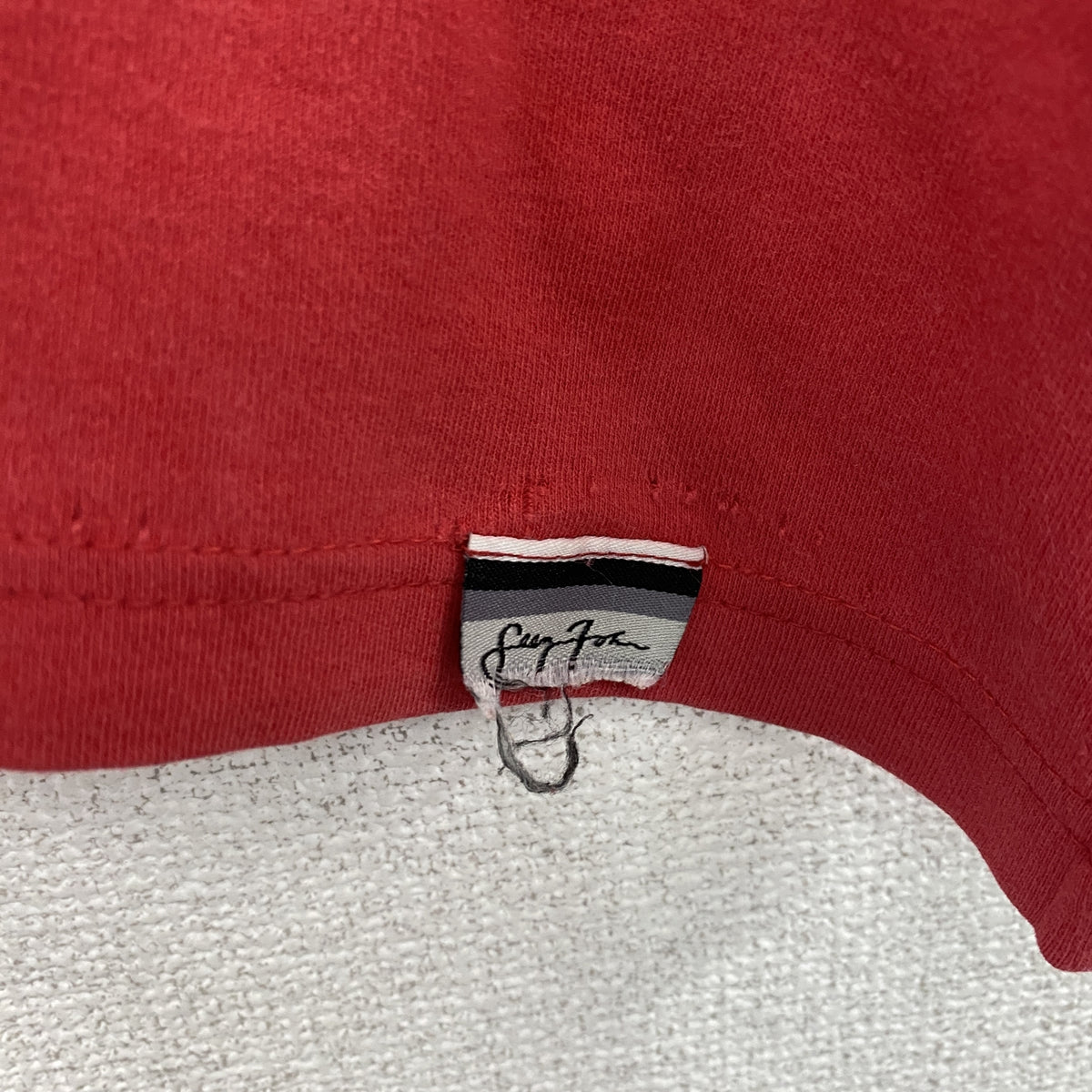 SEAN JOHN　シーンジョン　半袖プリントTシャツ　赤　レッド　古着