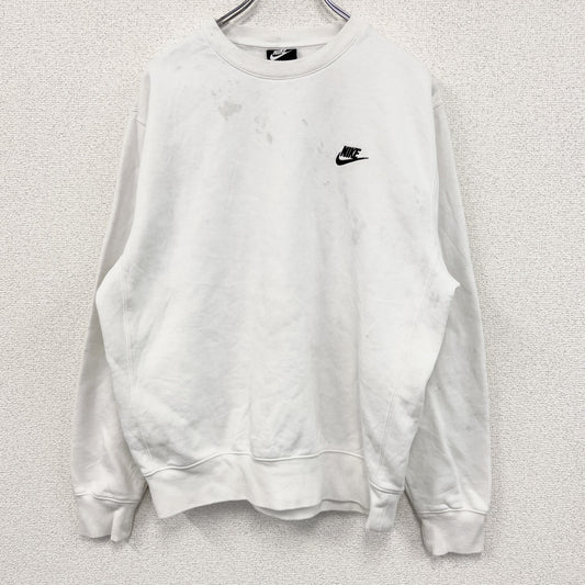 NIKE　ナイキ　スウェット/トレーナー　ロゴ刺繡　白　ホワイト　Mサイズ