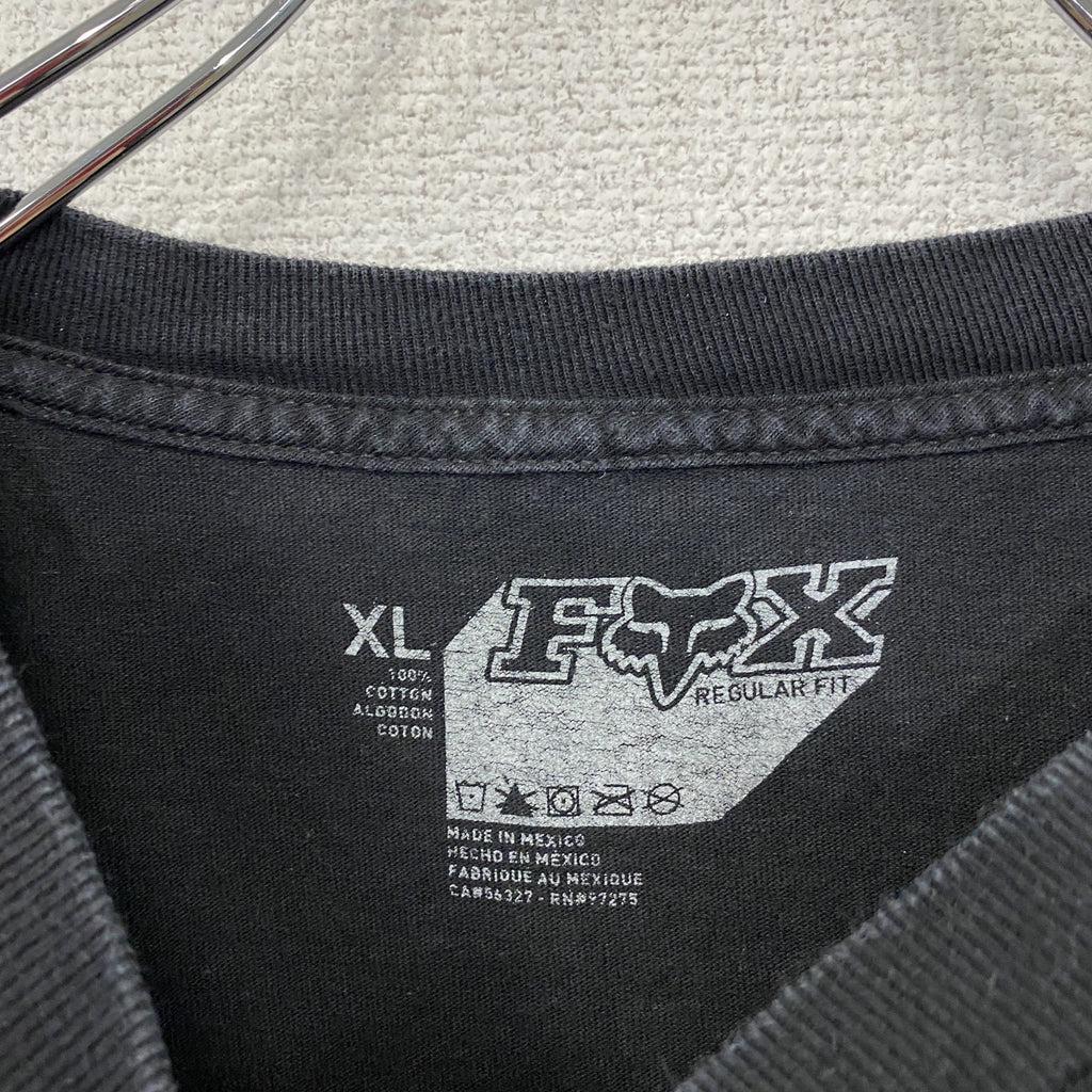 Fox Racing　フォックスレーシング　長袖Tシャツ/ロンT　黒　ブラック　XLサイズ　古着