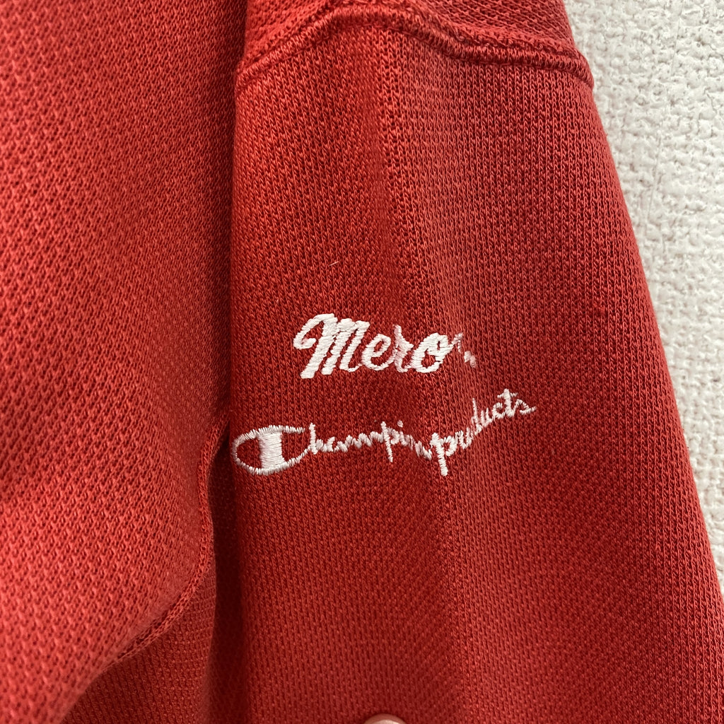 Champion　チャンピオン　スウェット/トレーナー　赤　レッド　Lサイズ スウェットトップス メンズ ポリエステル 古着