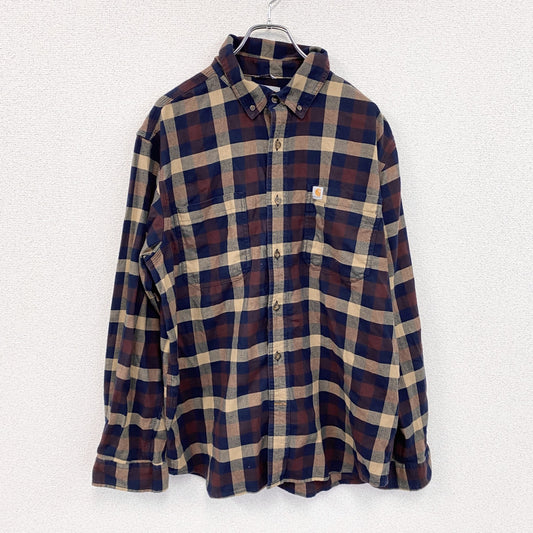 Carhartt　カーハート　長袖ネルシャツ　ボタンダウンシャツ　マルチカラー　Lサイズ