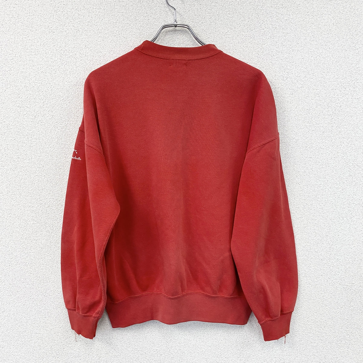 Champion　チャンピオン　スウェット/トレーナー　赤　レッド　Lサイズ スウェットトップス メンズ ポリエステル 古着