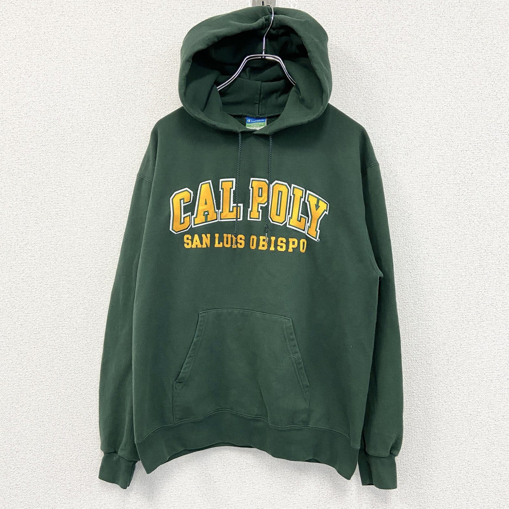 Champion　チャンピオン　スウェットパーカー/フーディー　アーチプリント　現行　緑　グリーン　Mサイズ　古着