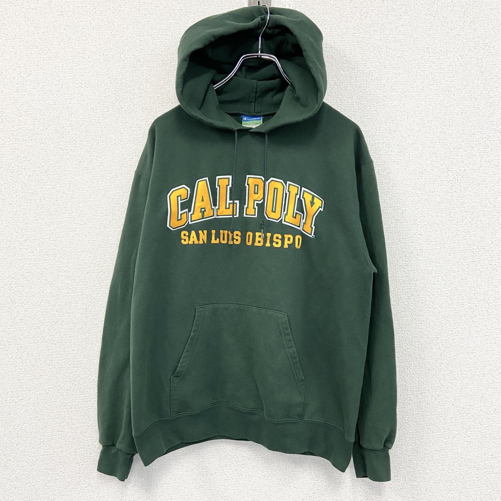 Champion　チャンピオン　スウェットパーカー/フーディー　アーチプリント　現行　緑　グリーン　Mサイズ　古着