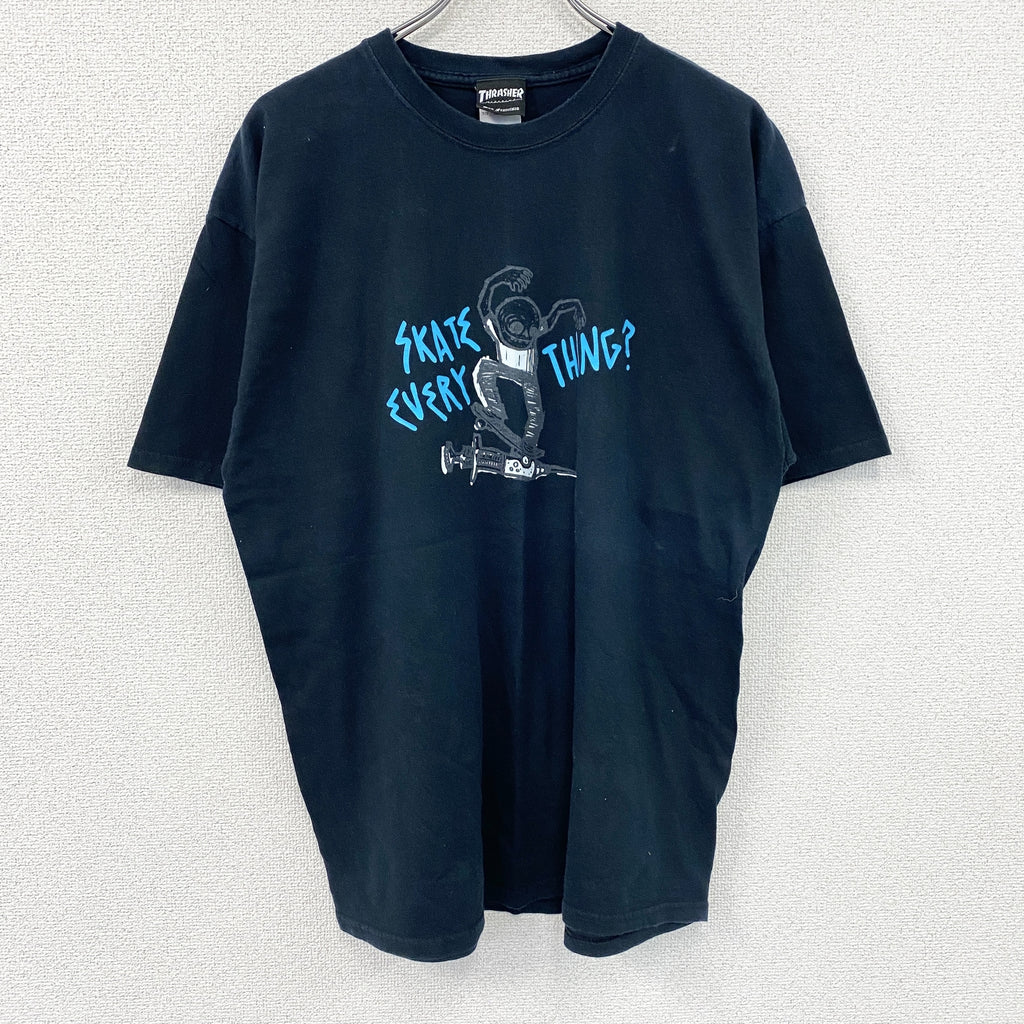 THRASHER　スラッシャー　半袖プリントTシャツ　黒　ブラック　XLサイズ　古着