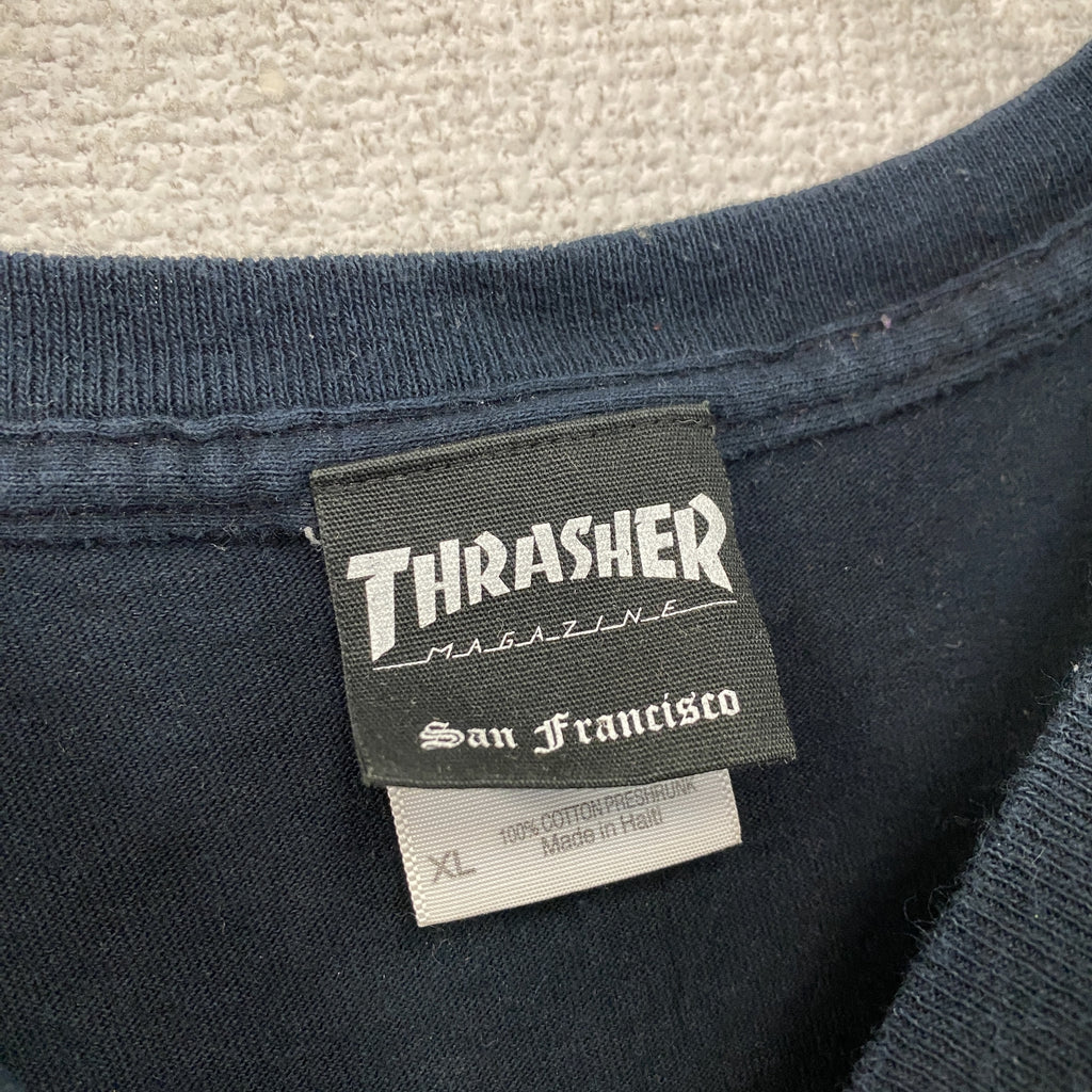 THRASHER　スラッシャー　半袖プリントTシャツ　黒　ブラック　XLサイズ　古着