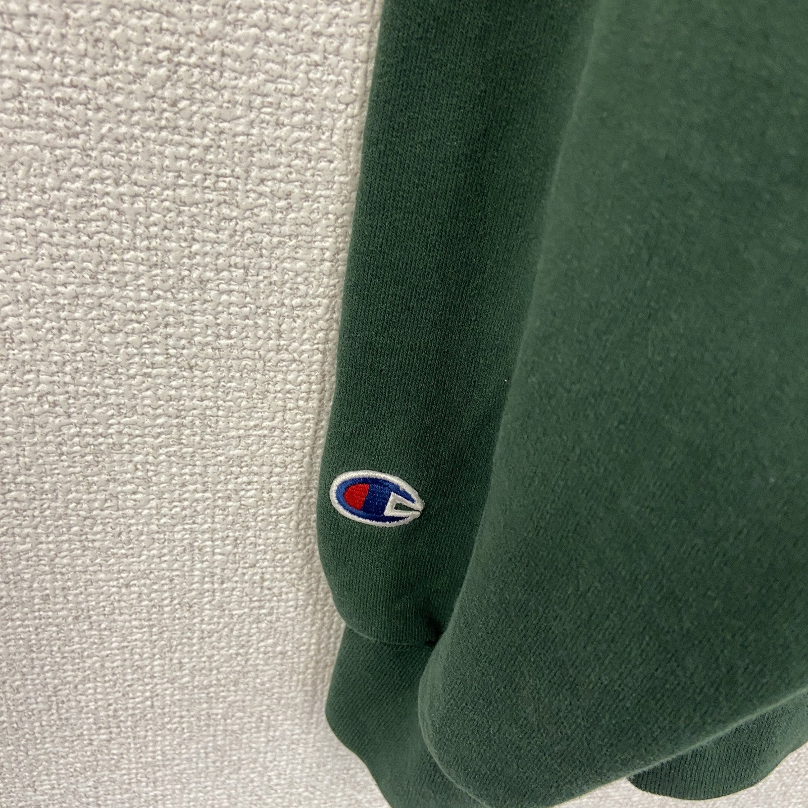 Champion　チャンピオン　スウェットパーカー/フーディー　アーチプリント　現行　緑　グリーン　Mサイズ　古着