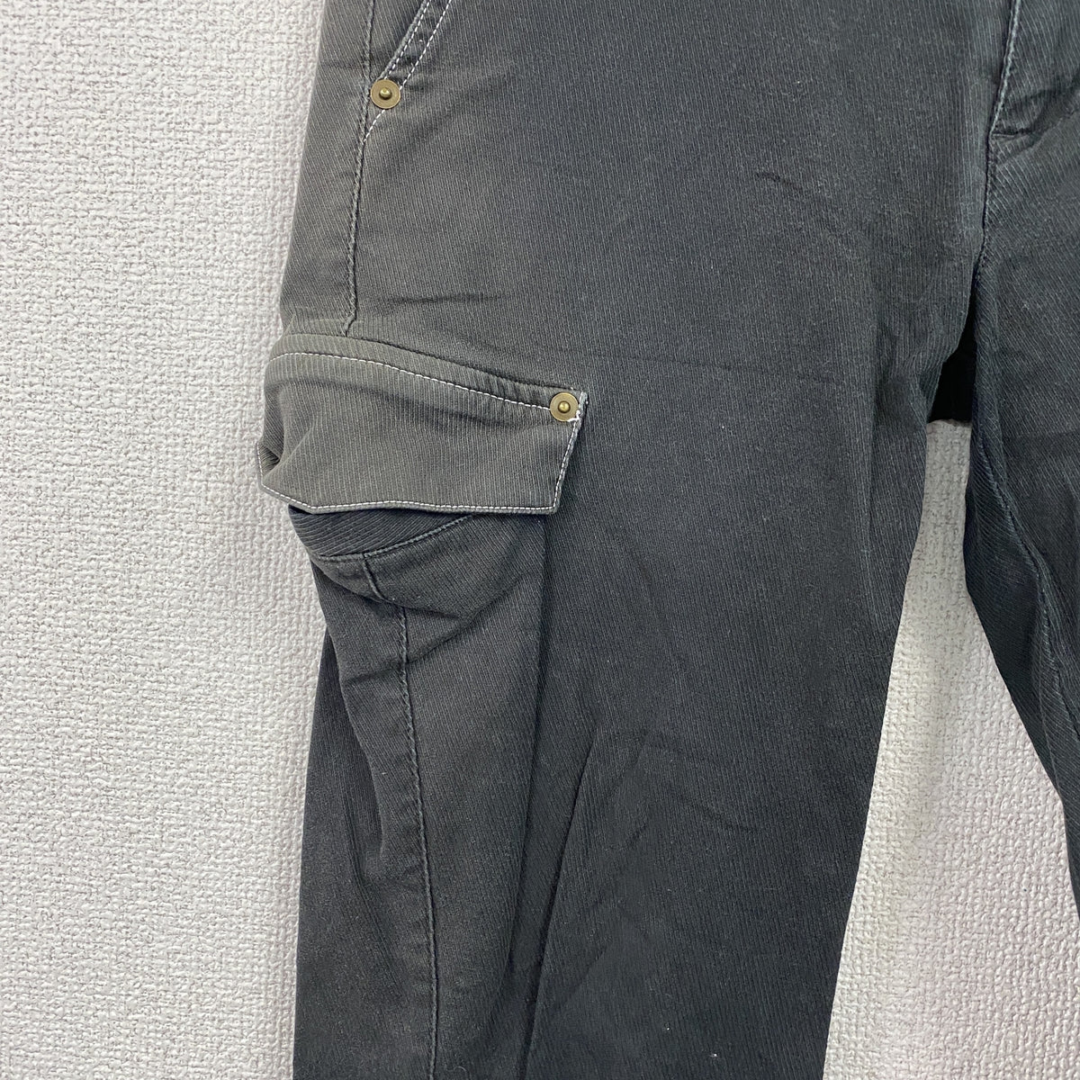 adidas　アディダス　ダストレッチパンツ　ジップフライ　黒　ブラック　76サイズ　古着